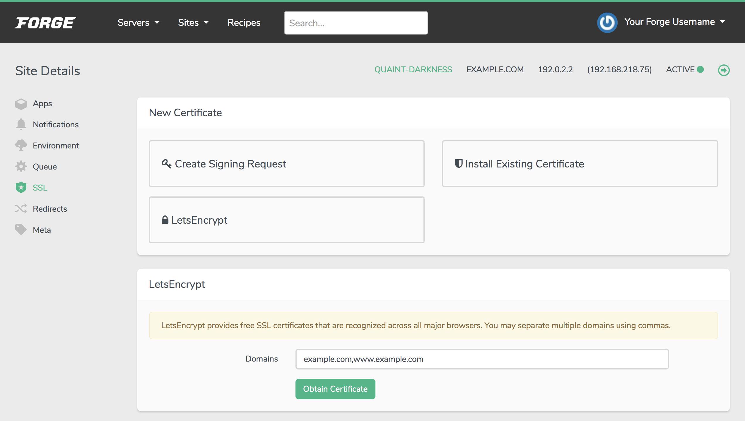 Let’s Encrypt Form
